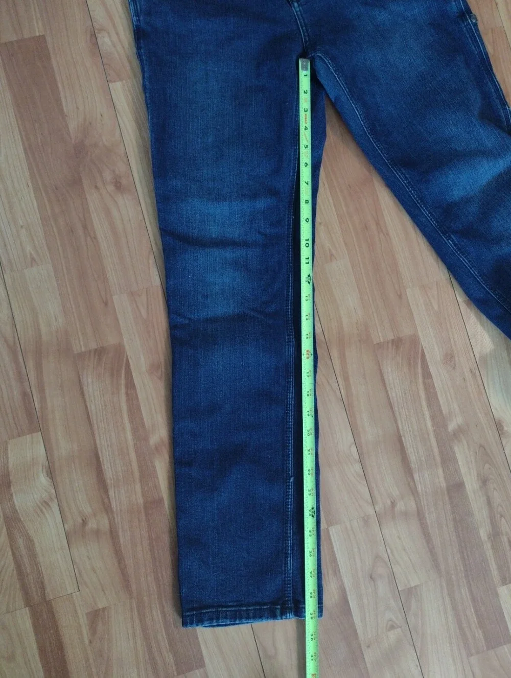 Dark Wash Straight Leg Jeans - Blue